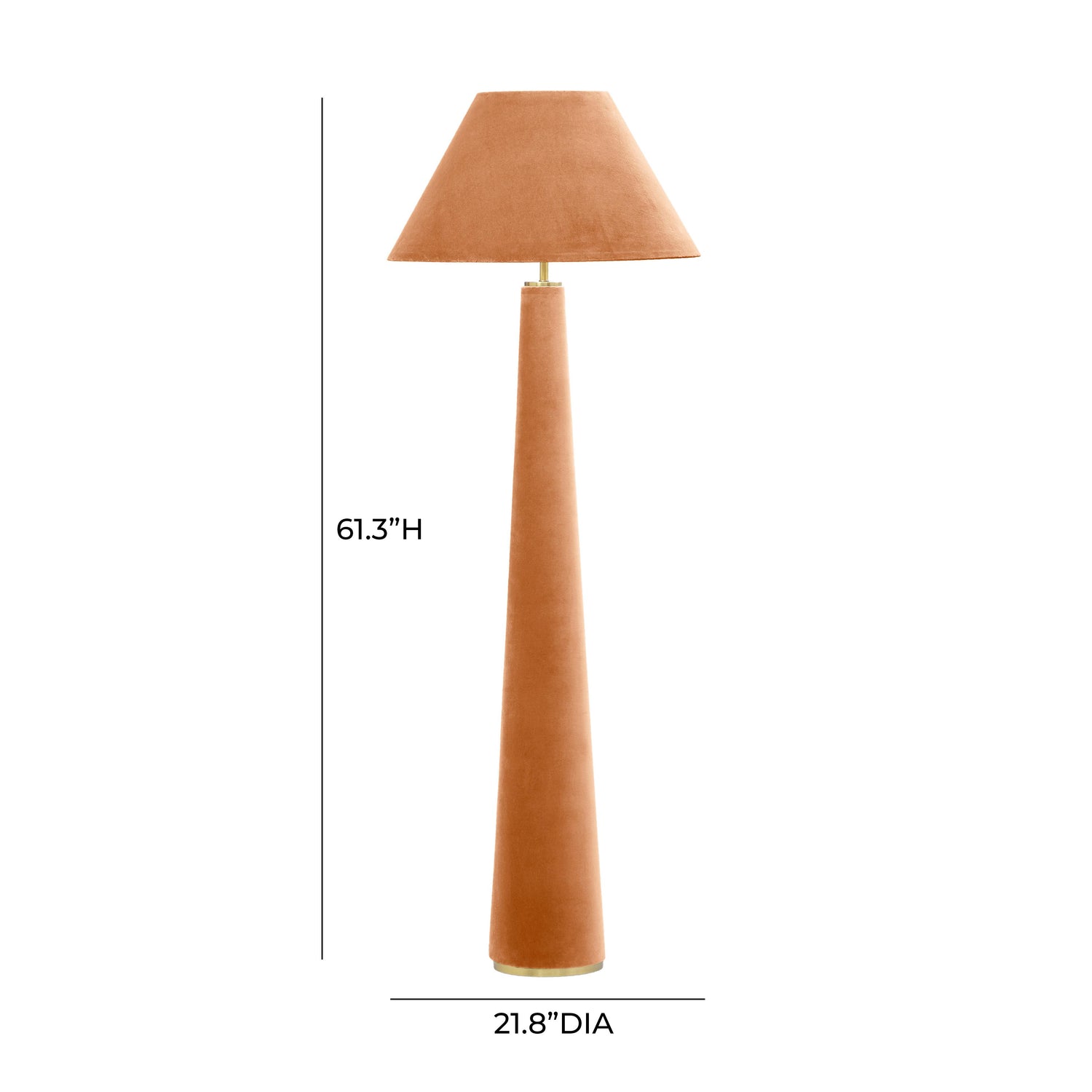 Graham Terracotta Velvet Floor Lamp
