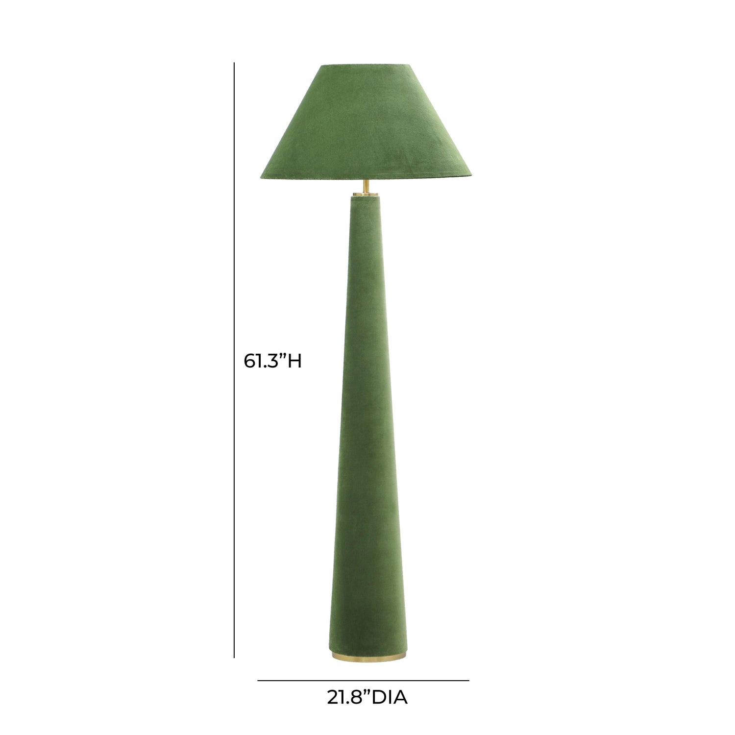 Graham Moss Green Velvet Floor Lamp