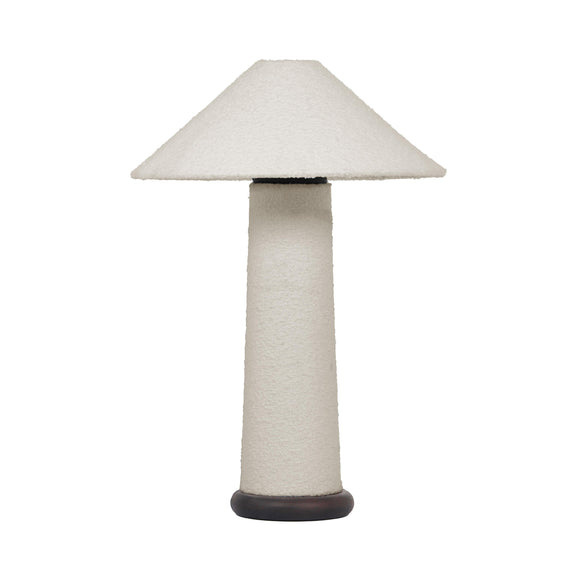 Faith White Boucle Table Lamp