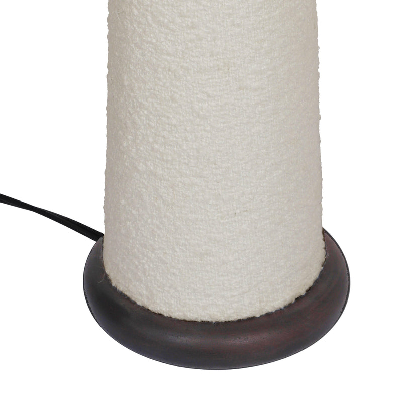 Faith White Boucle Table Lamp