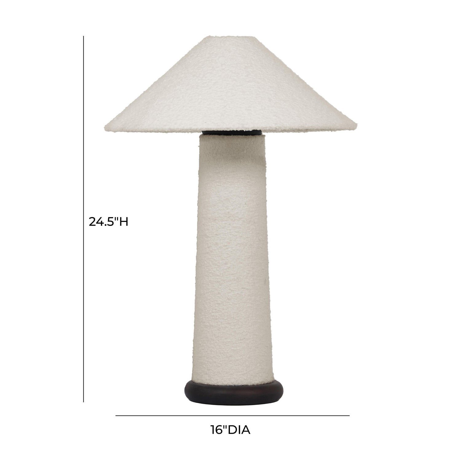 Faith White Boucle Table Lamp