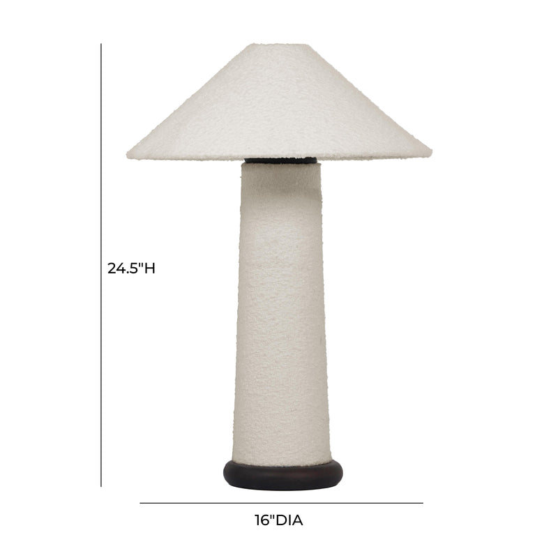 Faith White Boucle Table Lamp