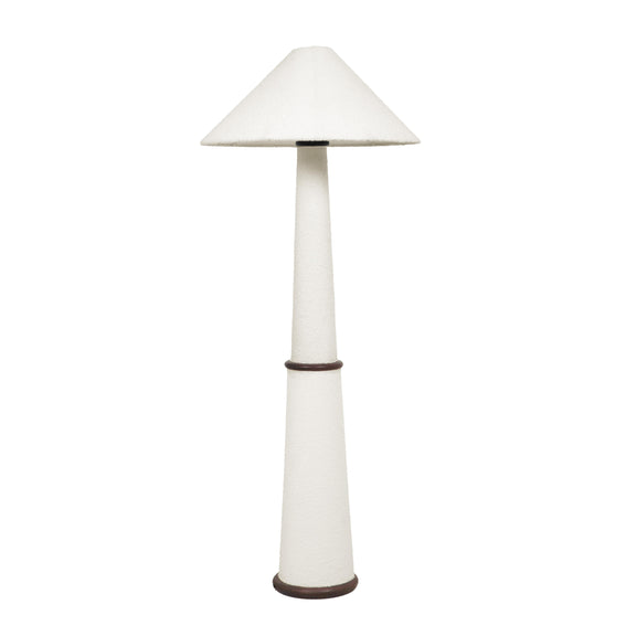 Faith White Boucle Floor Lamp