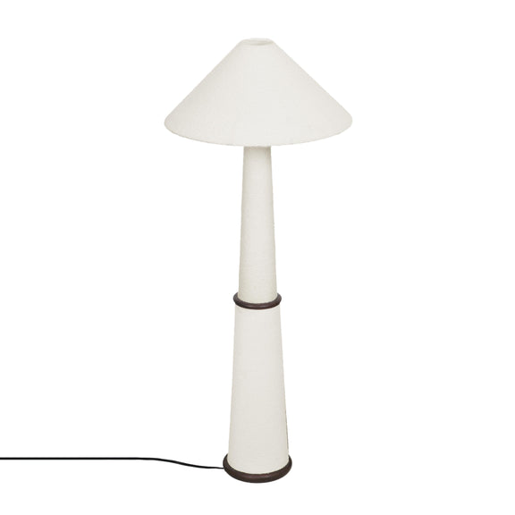 Faith White Boucle Floor Lamp