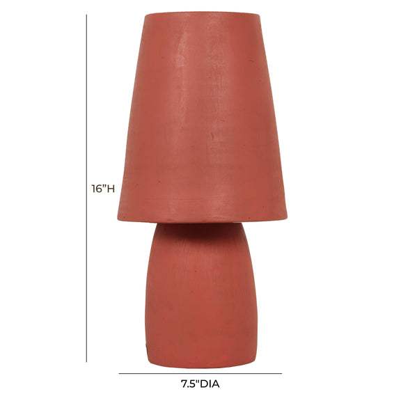 Porcini Red Terracotta Table Lamp