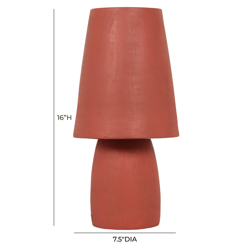 Porcini Red Terracotta Table Lamp