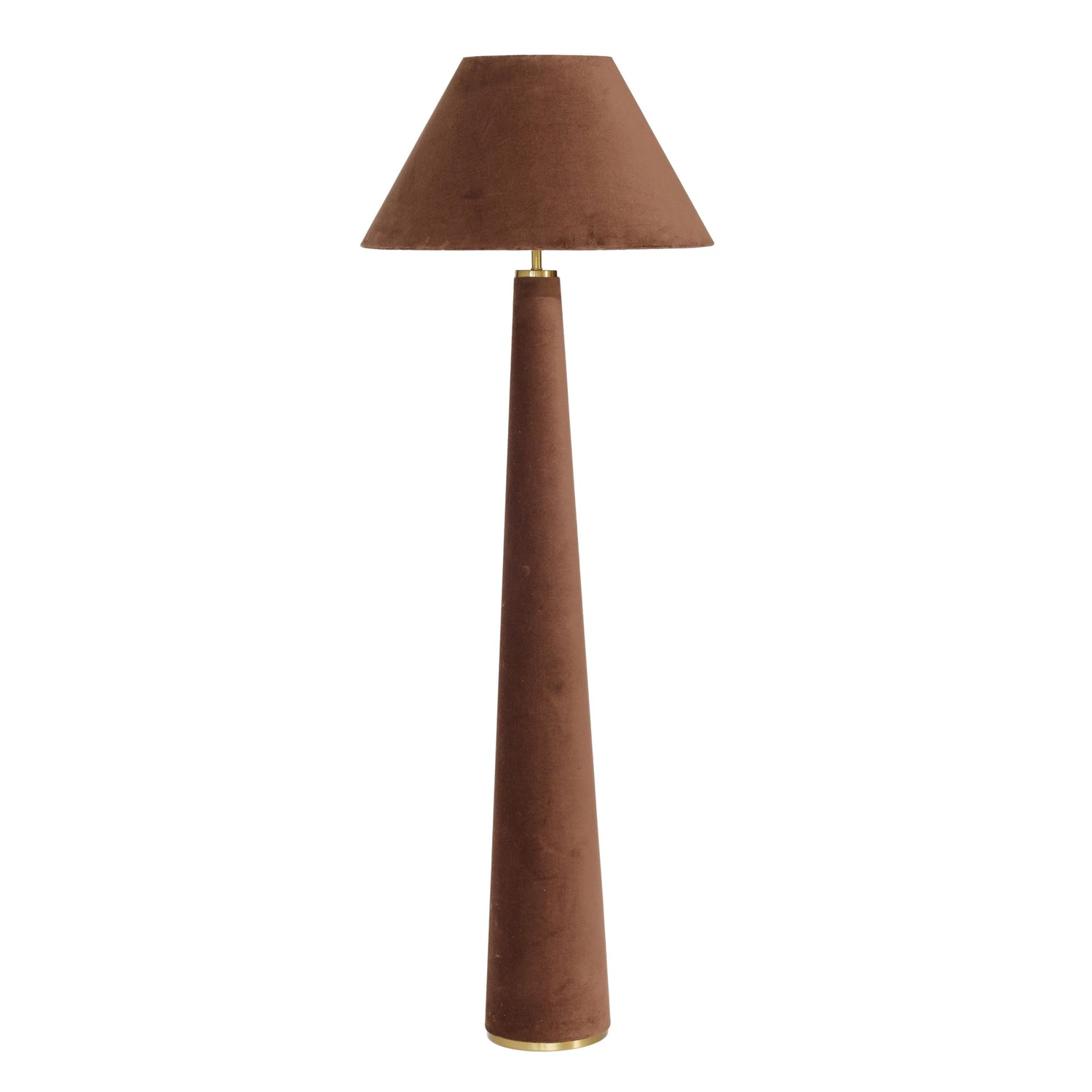 Graham Chocolate Brown Velvet Floor Lamp