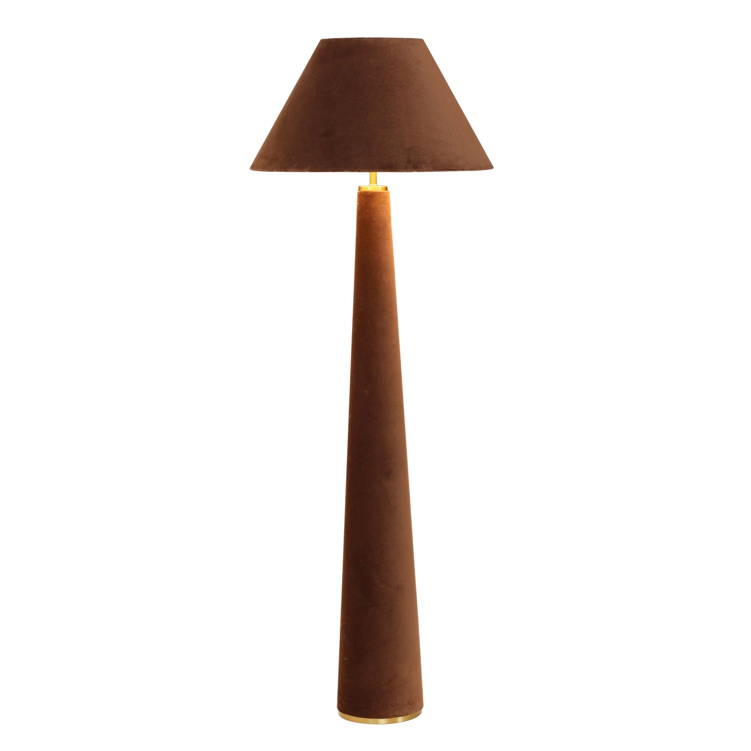Graham Chocolate Brown Velvet Floor Lamp