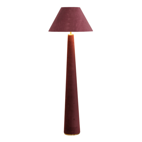 Graham Burgundy Velvet Floor Lamp