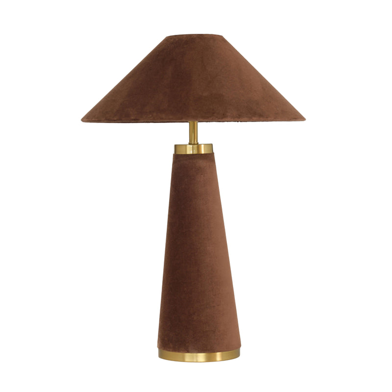 Graham Chocolate Brown Velvet Table Lamp