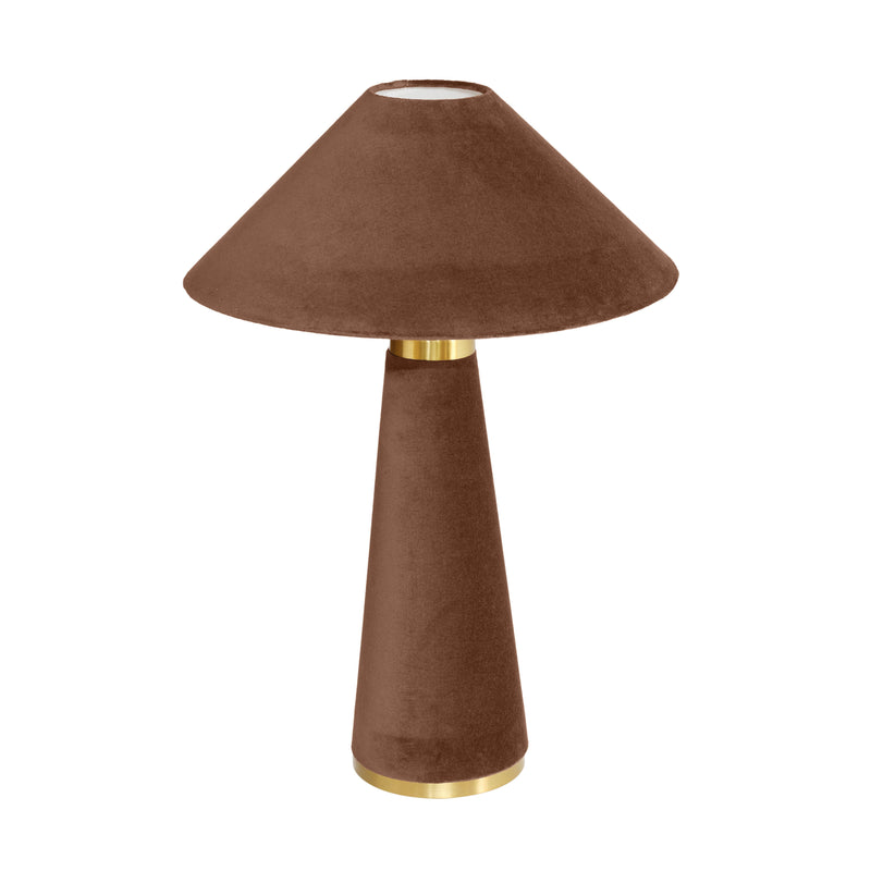 Graham Chocolate Brown Velvet Table Lamp