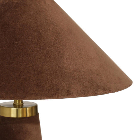 Graham Chocolate Brown Velvet Table Lamp
