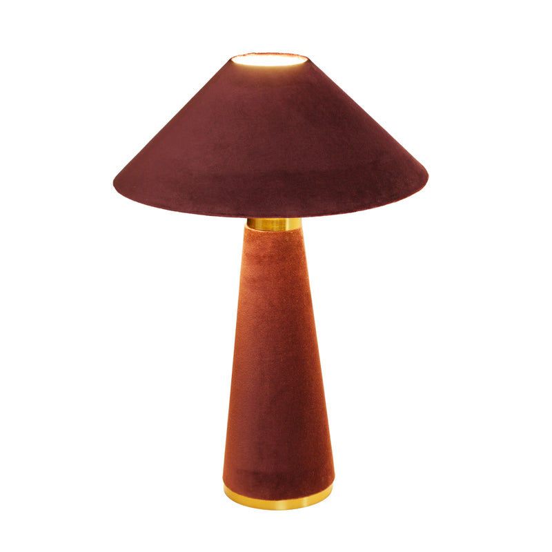 Graham Burgundy Velvet Table Lamp