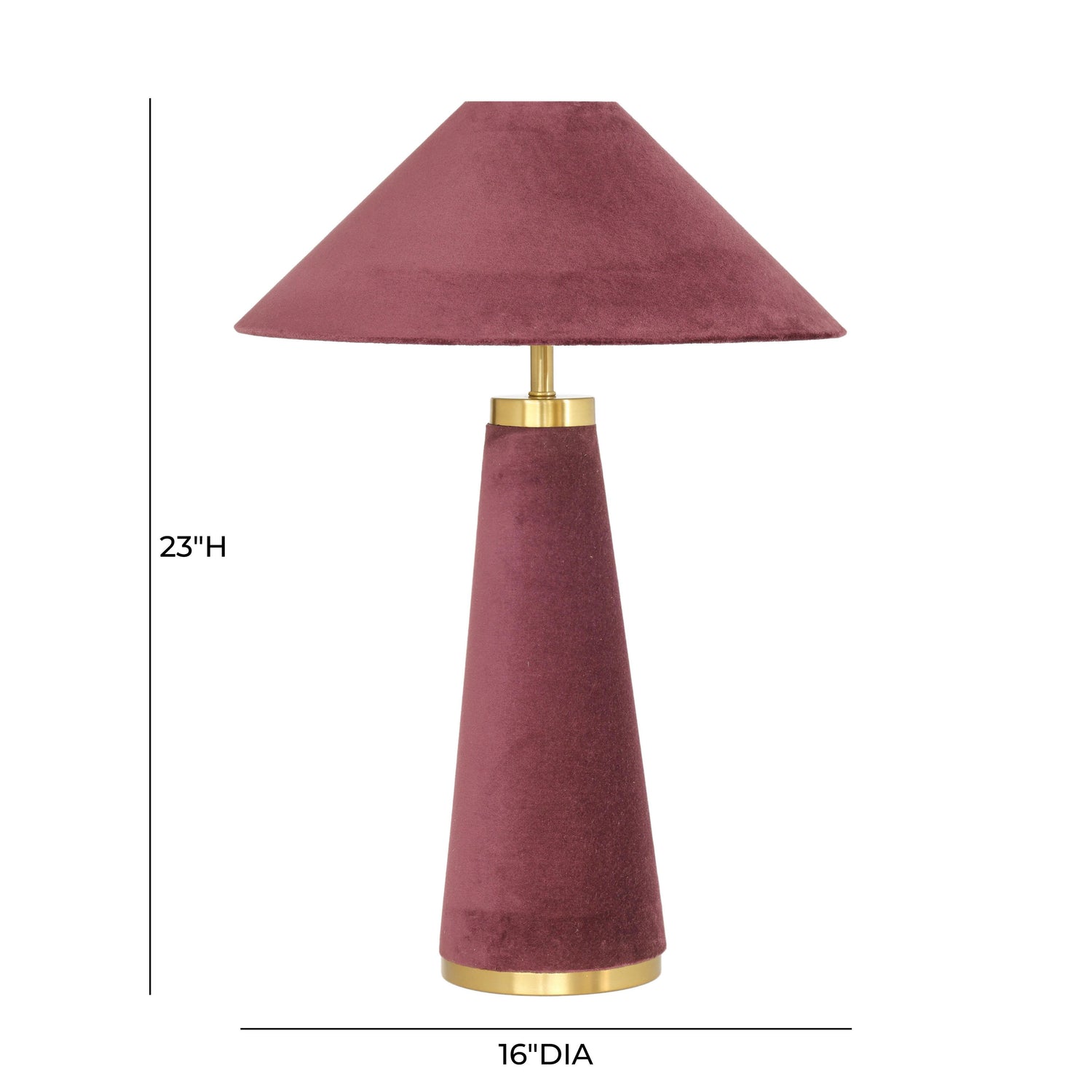Graham Burgundy Velvet Table Lamp
