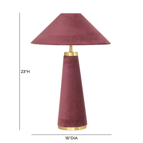 Graham Burgundy Velvet Table Lamp