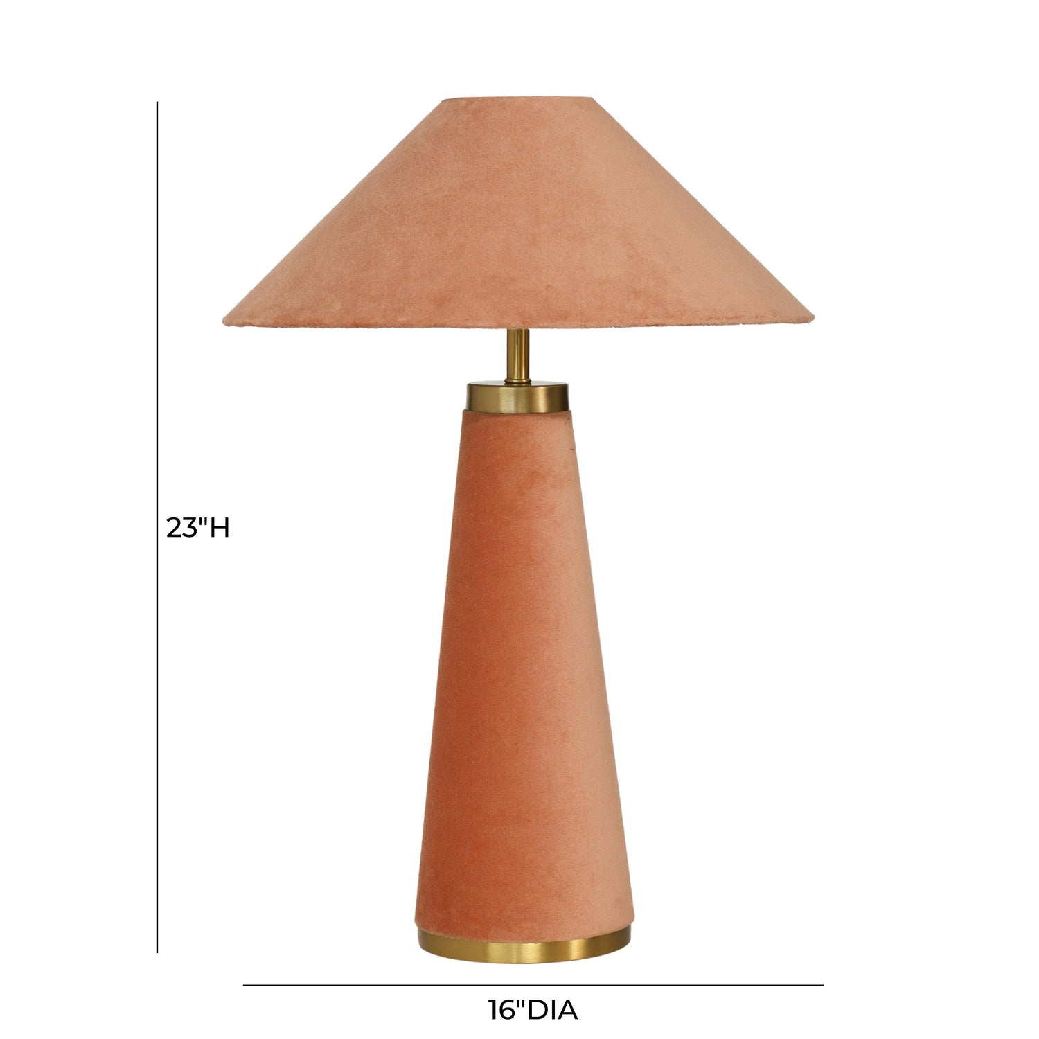 Graham Terracotta Velvet Table Lamp