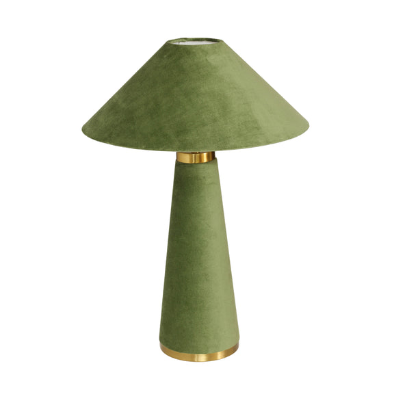 Graham Moss Green Velvet Table Lamp
