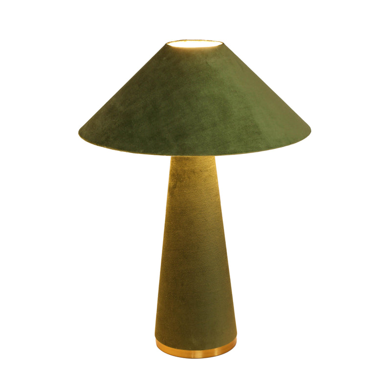 Graham Moss Green Velvet Table Lamp