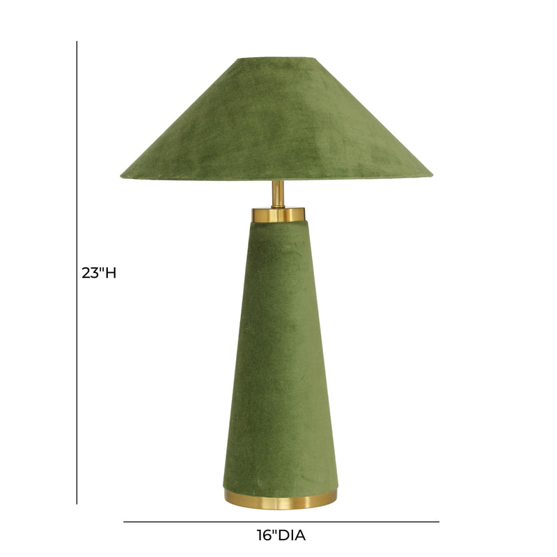 Graham Moss Green Velvet Table Lamp