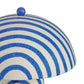 Maiori Striped Papier Mache Table Lamp - Blue Stripes