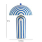 Maiori Striped Papier Mache Table Lamp - Blue Stripes
