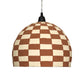 Taurus White and Terracotta Cotton Mache Pendant Lamp
