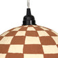 Taurus White and Terracotta Cotton Mache Pendant Lamp