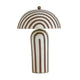 Maiori Striped Papier Mache Table Lamp - Brown Stripes