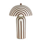 Maiori Striped Papier Mache Table Lamp - Brown Stripes