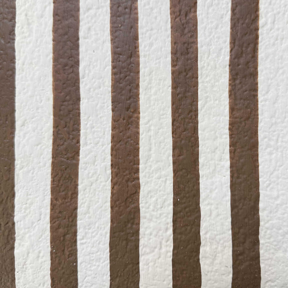 Maiori Striped Papier Mache Table Lamp - Brown Stripes