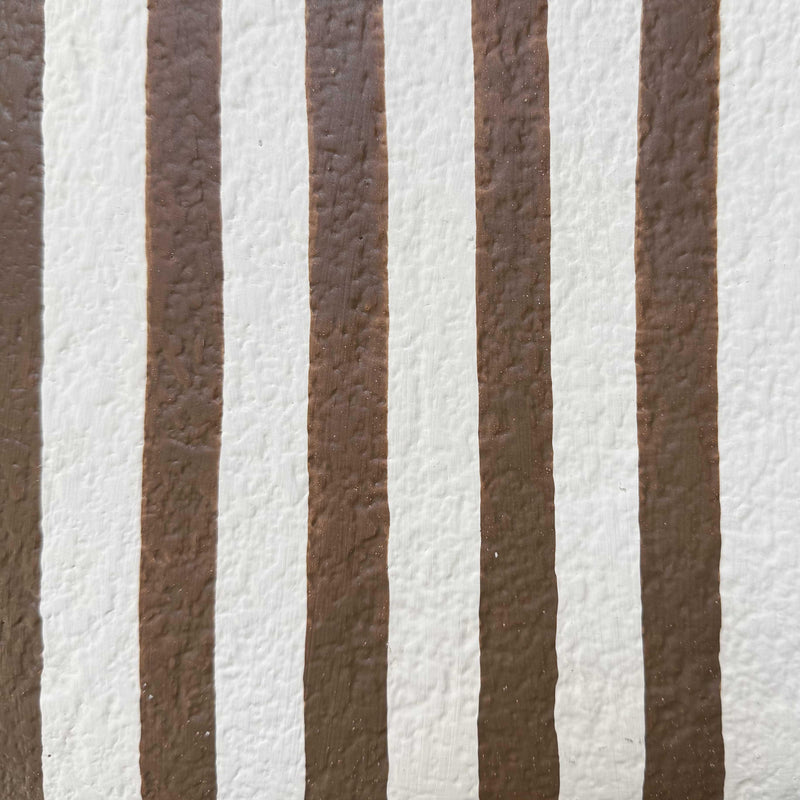 Maiori Striped Papier Mache Table Lamp - Brown Stripes
