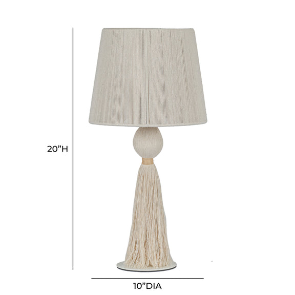 Samba White Cotton Table Lamp