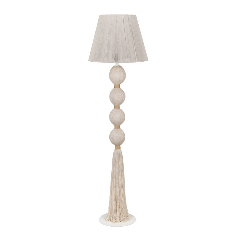 Samba White Cotton Floor Lamp