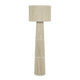 Tapered Natural Chenille Fiber Floor Lamp