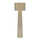 Tapered Natural Chenille Fiber Floor Lamp