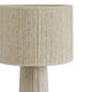 Tapered Natural Chenille Fiber Floor Lamp