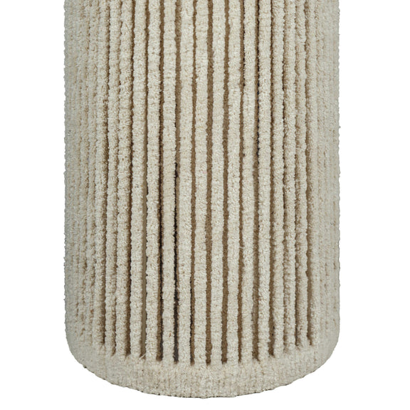 Tapered Natural Chenille Fiber Floor Lamp