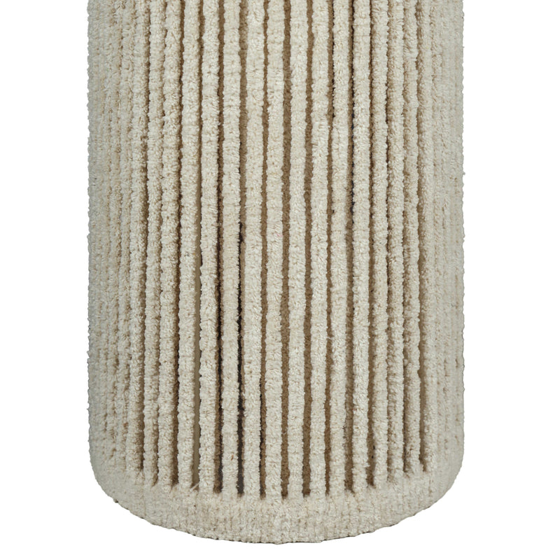 Tapered Natural Chenille Fiber Floor Lamp