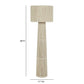 Tapered Natural Chenille Fiber Floor Lamp