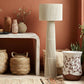 Tapered Natural Chenille Fiber Floor Lamp