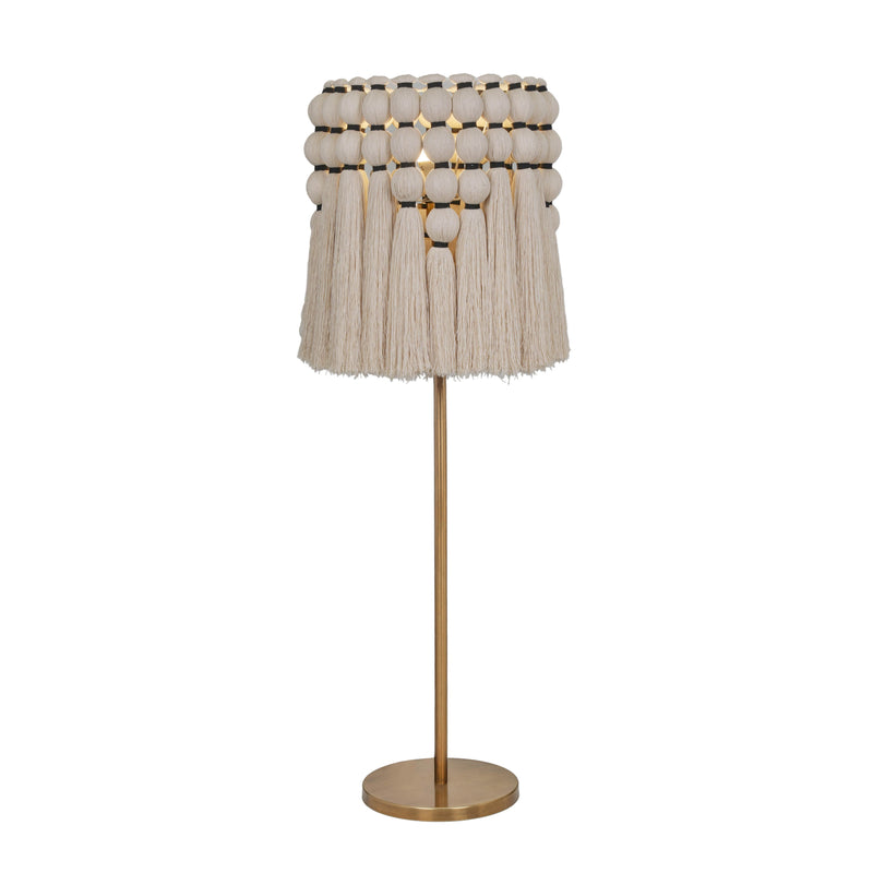 Tutu Cream Cotton Tasseled Floor Lamp