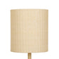 Lamia Natural Burl and Raffia Contract-Grade Table Lamp