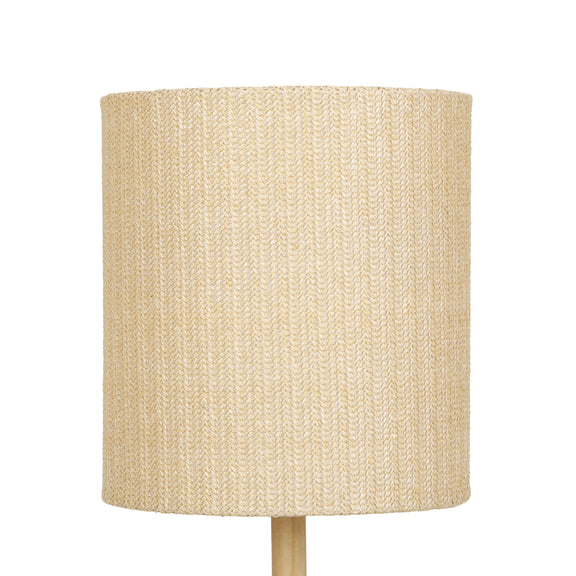 Lamia Natural Burl and Raffia Contract-Grade Table Lamp