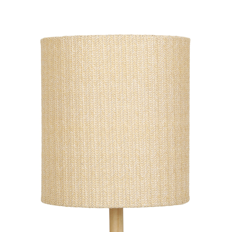Lamia Natural Burl and Raffia Contract-Grade Table Lamp