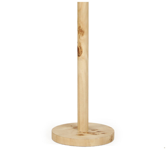 Lamia Natural Burl and Raffia Contract-Grade Table Lamp