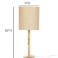 Lamia Natural Burl and Raffia Contract-Grade Table Lamp