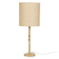 Lamia Natural Burl and Raffia Contract-Grade Table Lamp