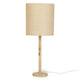 Lamia Natural Burl and Raffia Contract-Grade Table Lamp