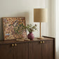 Lamia Natural Burl and Raffia Contract-Grade Table Lamp