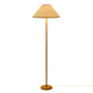 Keria Natural Vegan Leather and Raffia Contract-Grade Floor Lamp